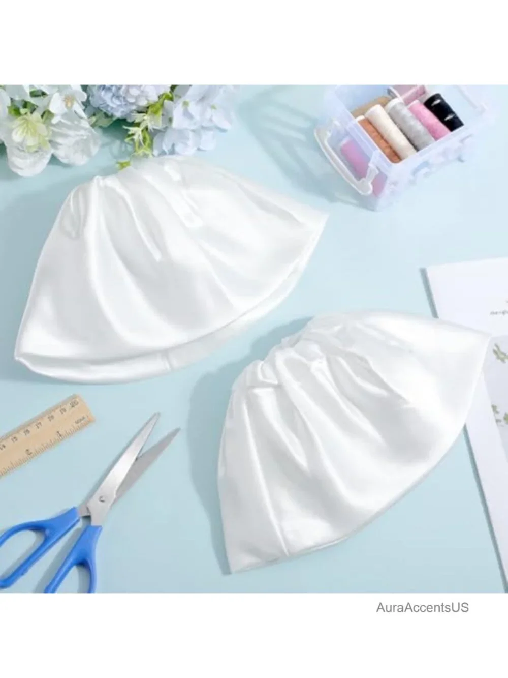 Detachable Puff Sleeves Satin Bridal Wedding Accessories Handmade Elegant